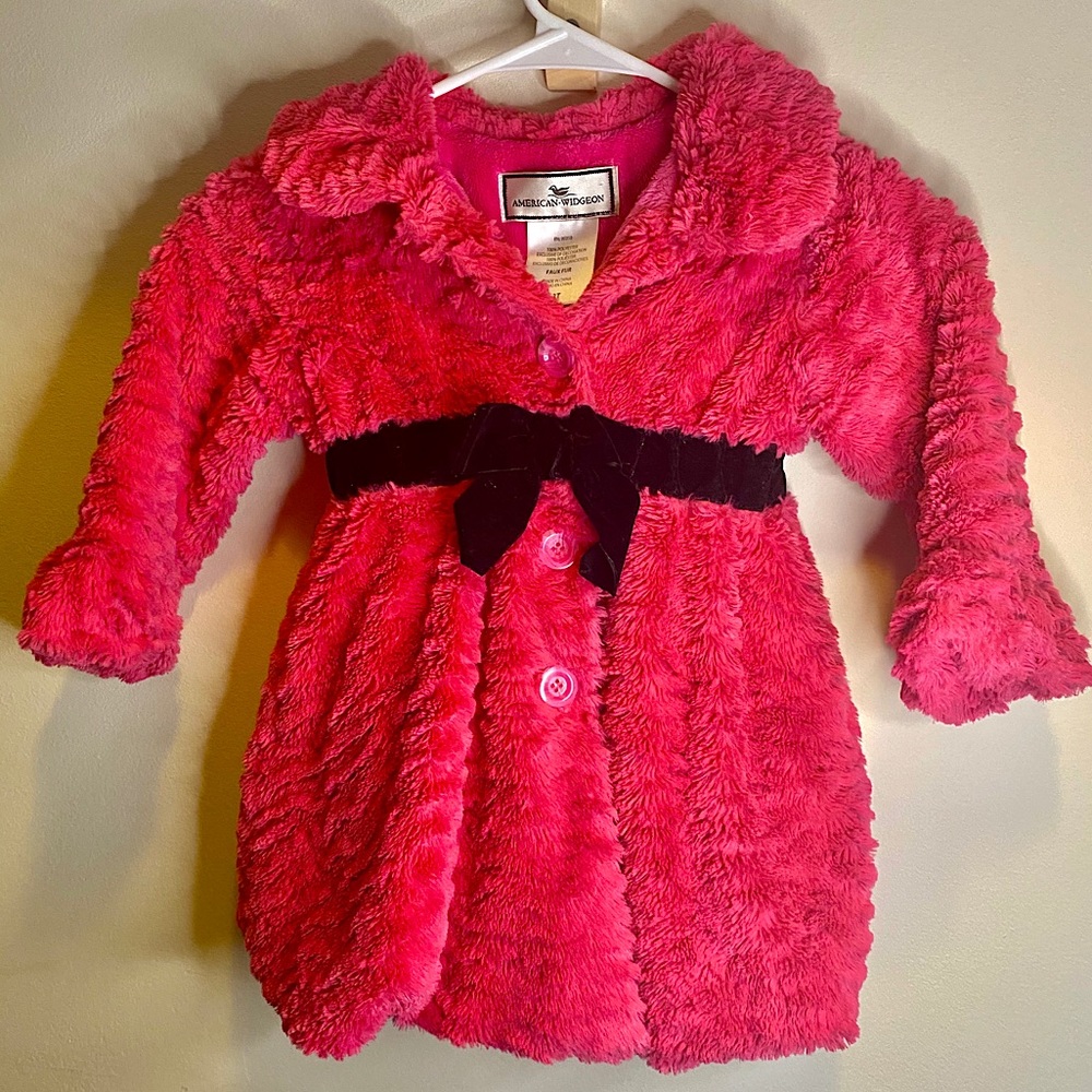 American Widgeon Pink Faux Fur Coat